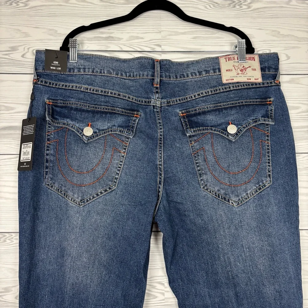 True Religion Geno Relaxed Slim Flap Jeans Size 40X32 NWT
